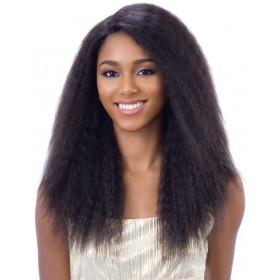 Shake-N-Go Naked 100% Brazilian Natural Human Hair Deep Invisible L-Part Lace Front Wig NATURAL 201